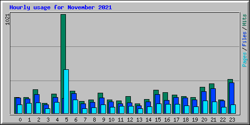 Hourly usage for November 2021