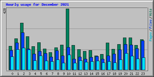 Hourly usage for December 2021