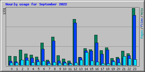Hourly usage for September 2022