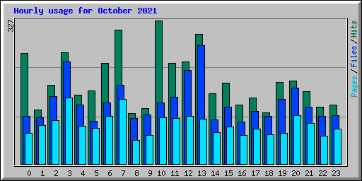 Hourly usage for October 2021