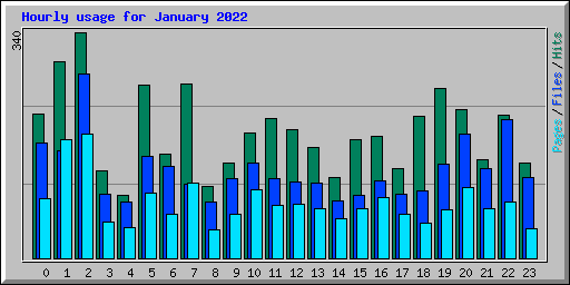 Hourly usage for January 2022